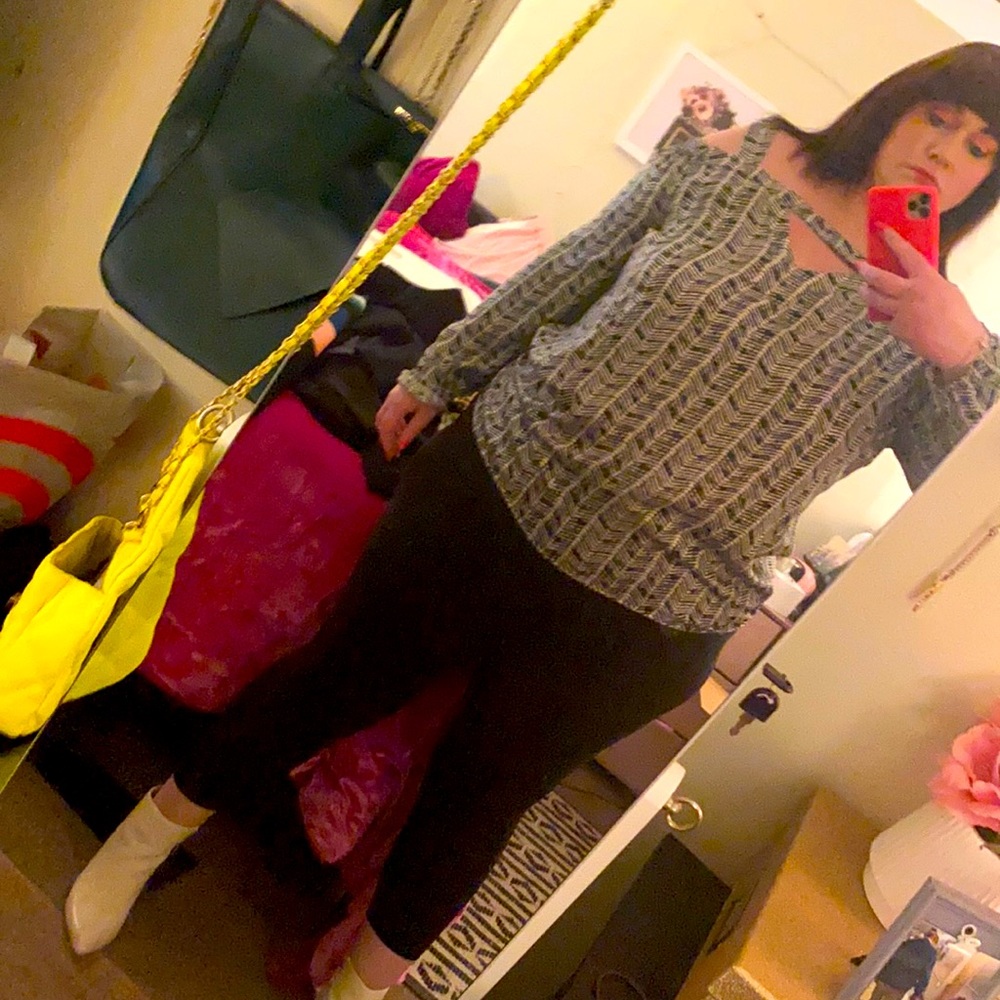 NWT silky cold shoulder blouse